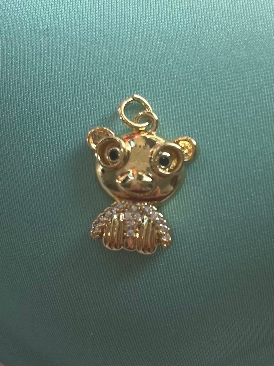 Teddy Bear zircon charm