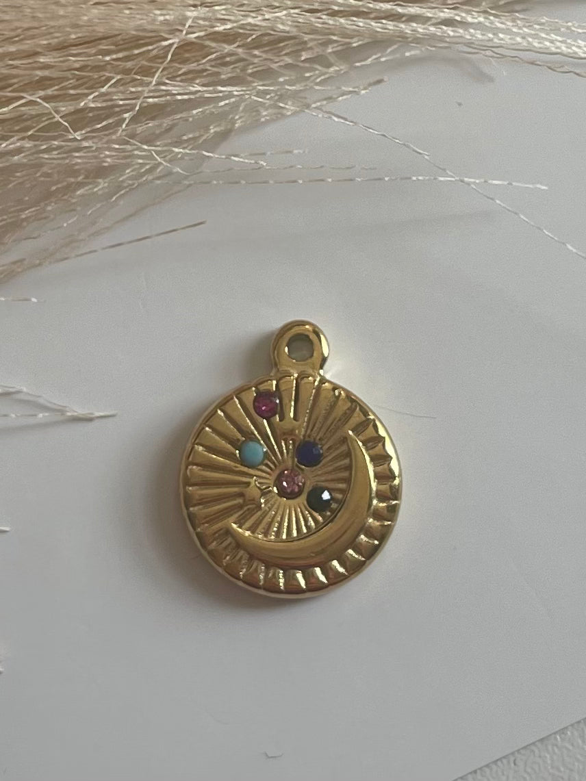 Mystic Moon zircon charm