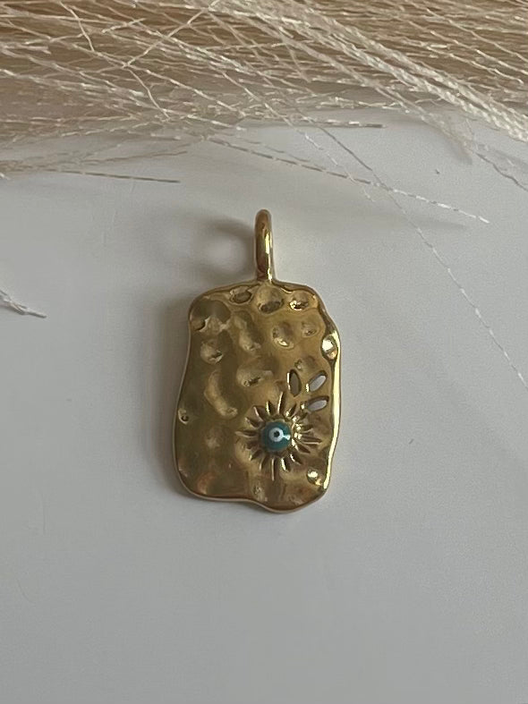 Evil Eye hammered Pendant