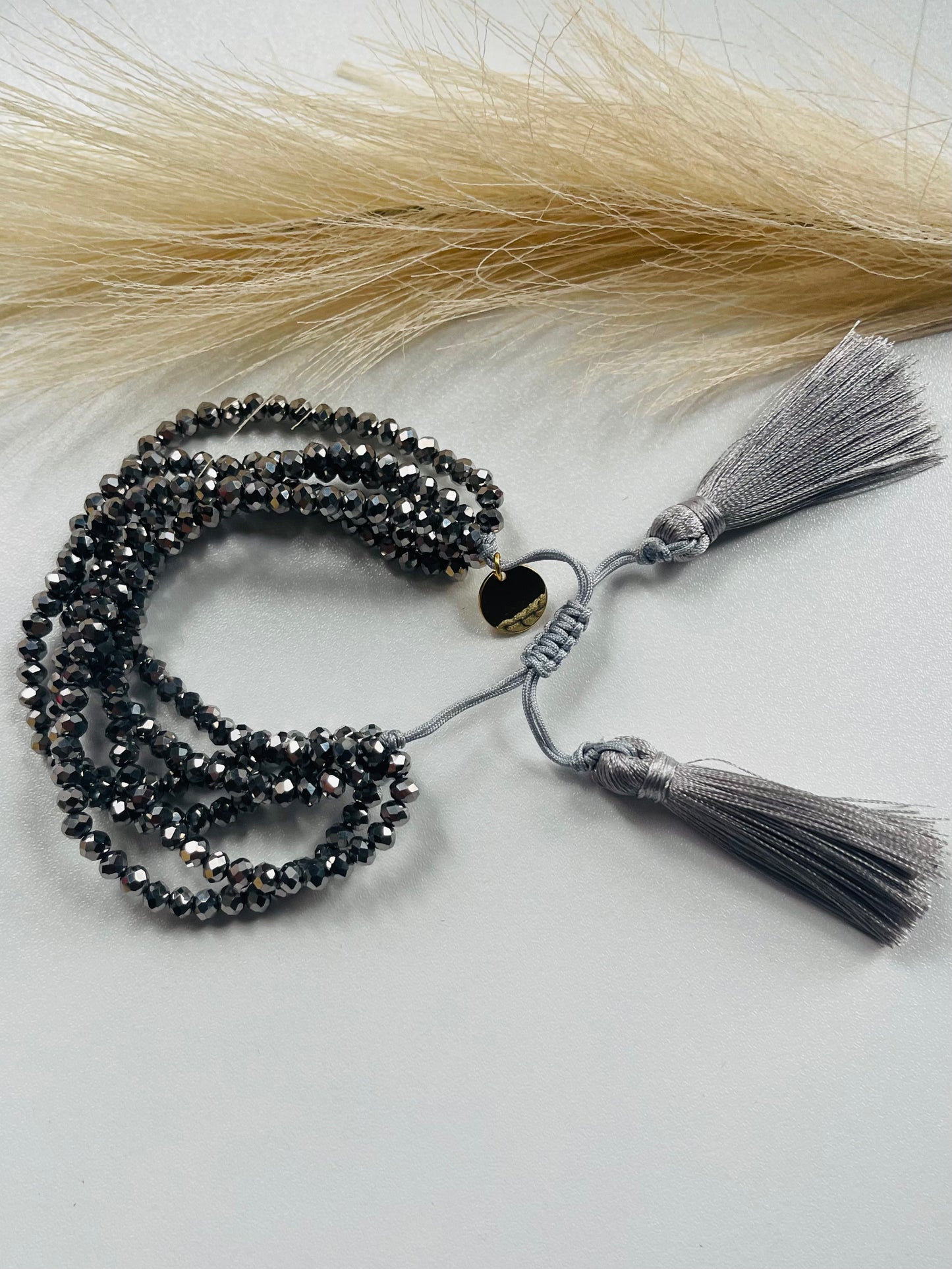 Crystal beads multi strand bracelet