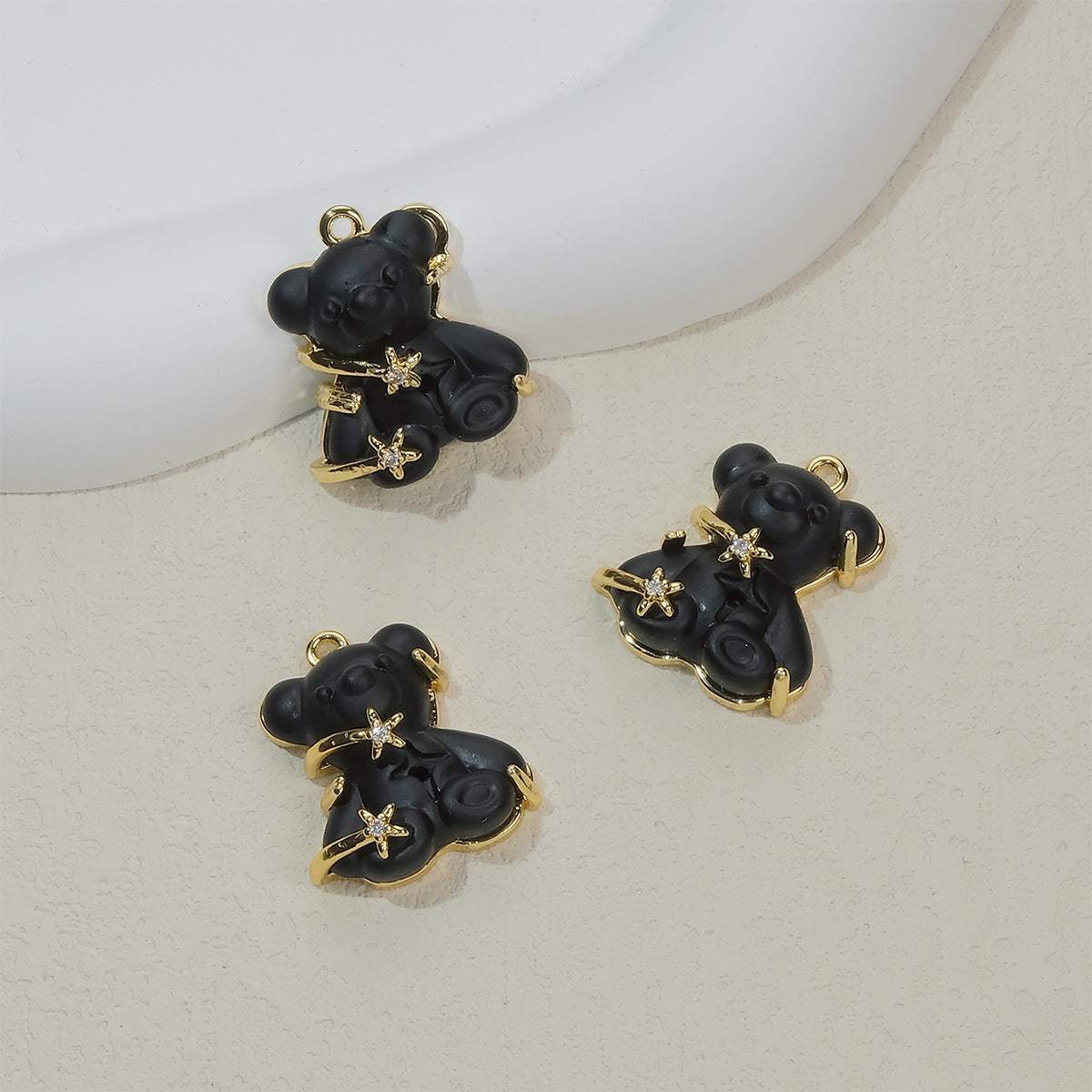 Bear color Resin pendant