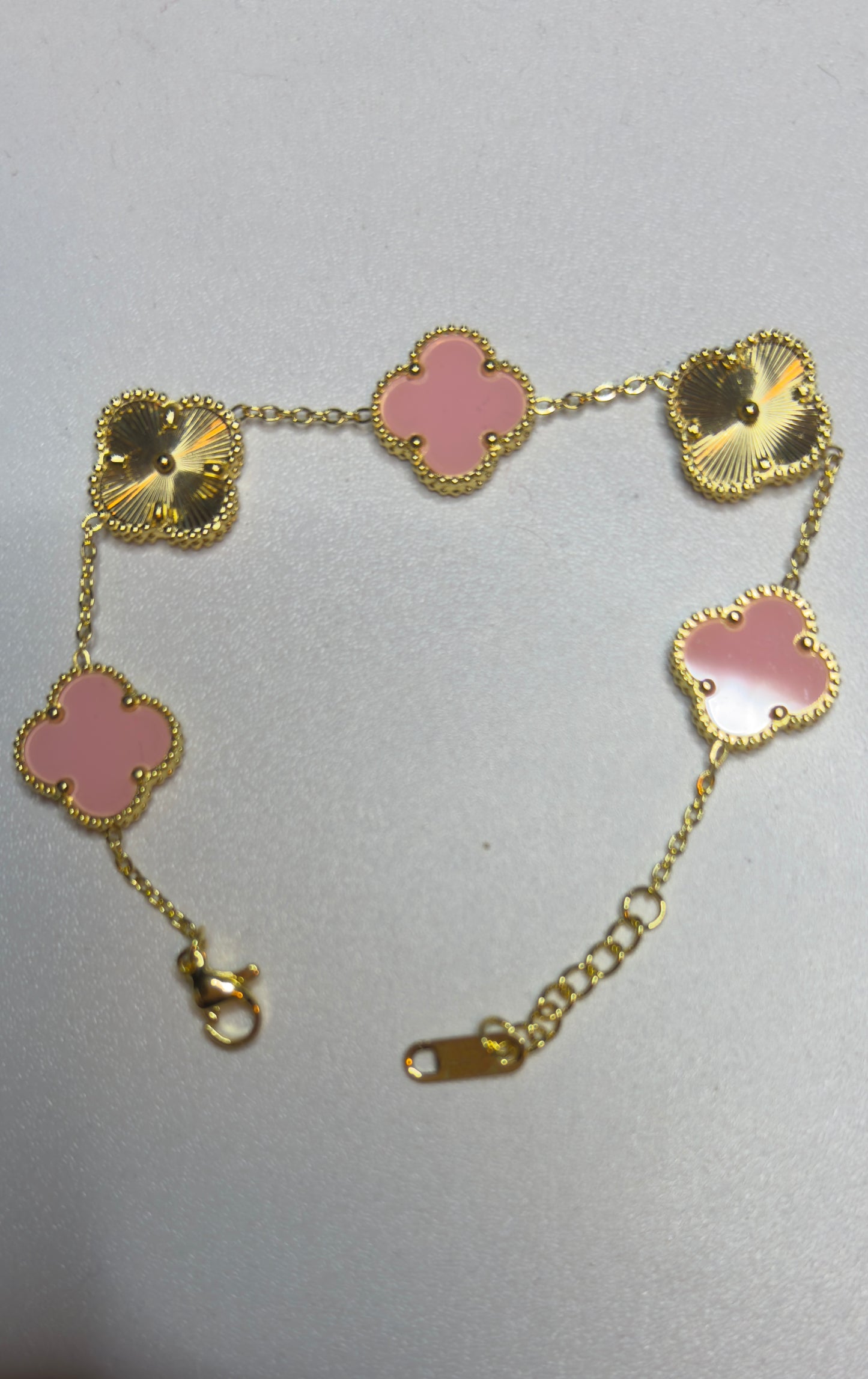 Clover Bracelet pink/gold