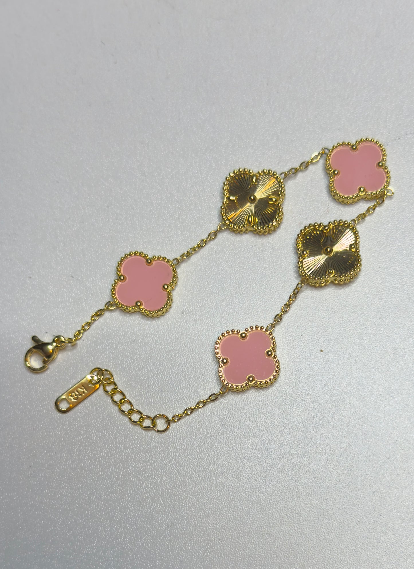 Clover Bracelet pink/gold